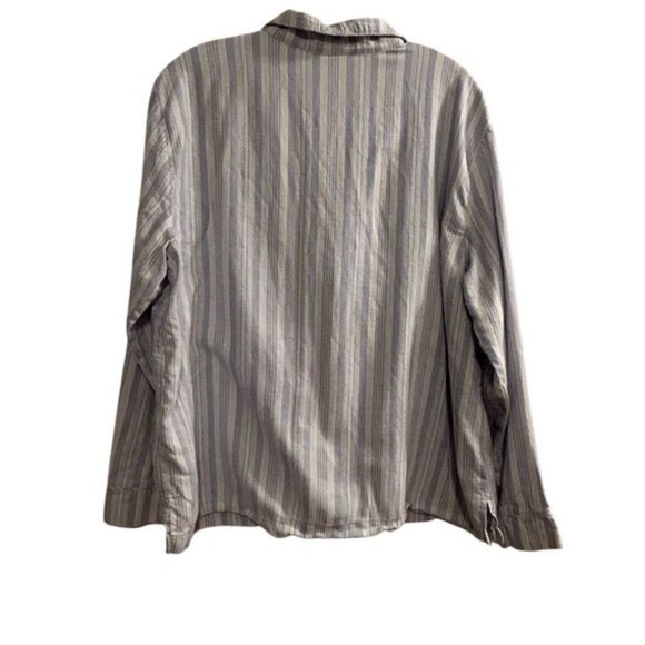 Haven Well Within Women's Striped Pajama Set XL Blue White Organic Cotton - Picture 7 of 14